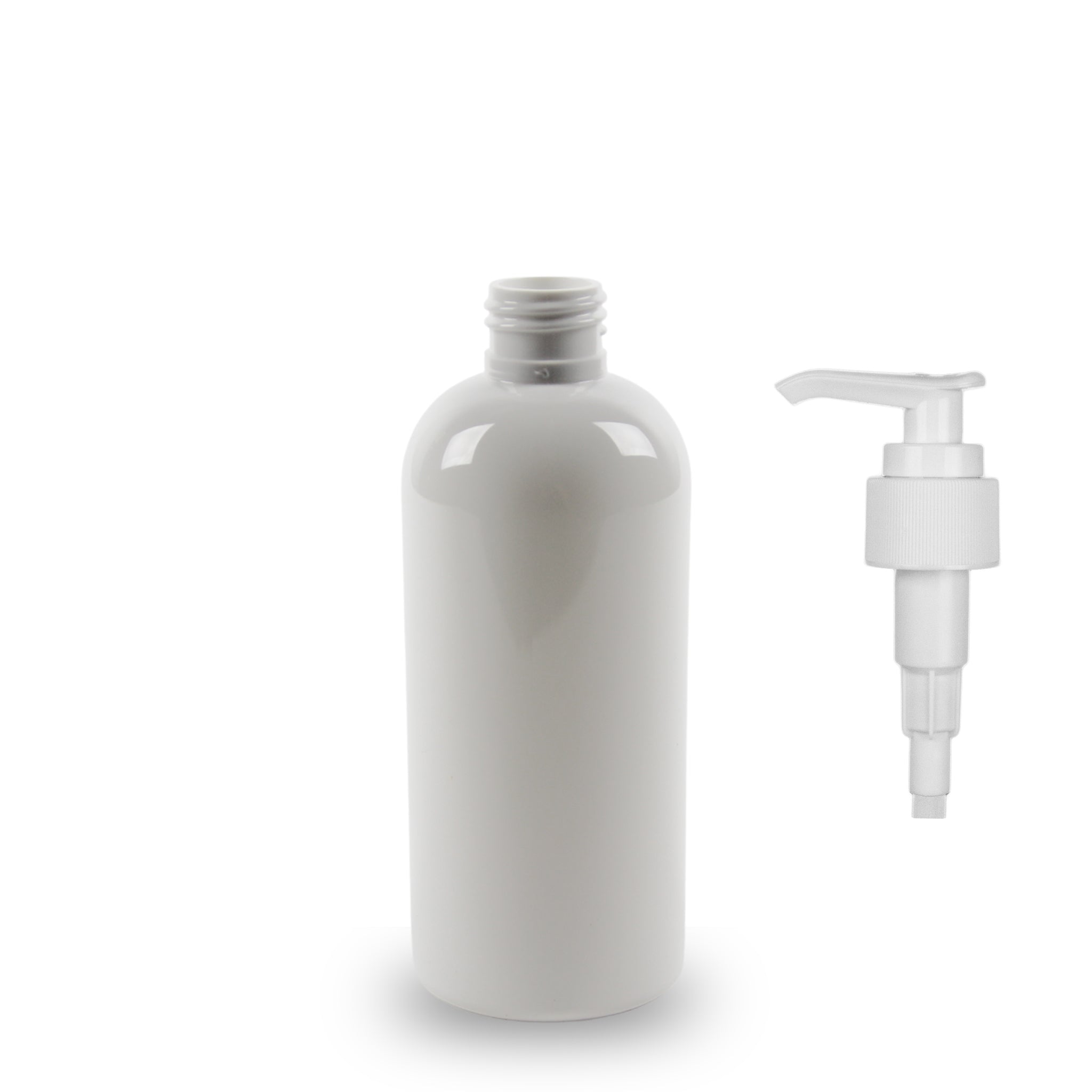 Plastic Bottle rPET - 'Squat Boston' - 250ml - (Lotion Pump) - 24mm (24/410)