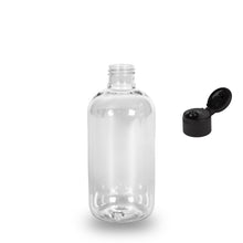 Clear Plastic Bottle rPET - 'Squat Boston' - 250ml - 24mm (24/410)