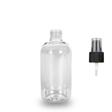 Clear Plastic Bottle rPET - 'Squat Boston' - 250ml - 24mm (24/410)
