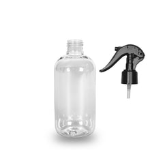 Clear Plastic Bottle rPET - 'Squat Boston' - 250ml - 24mm (24/410)