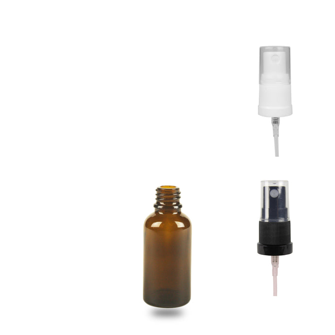 30ml Amber Glass Bottle - Atomiser Fine Mist Spray