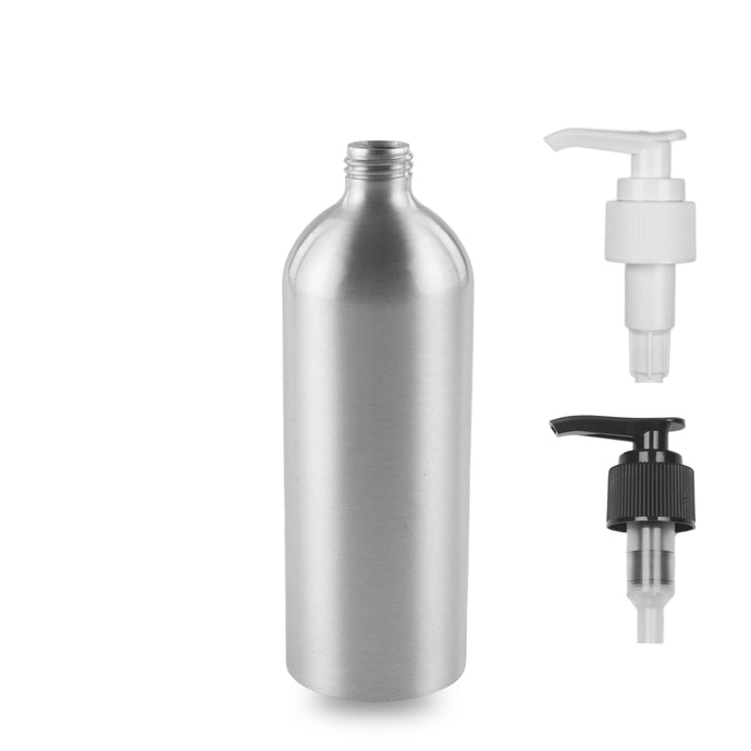 Aluminium Bottle - (Lotion Pump) - 500ml - 24mm (24/410)