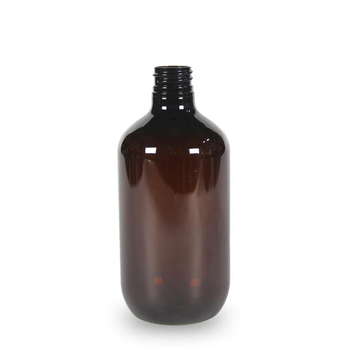Amber Plastic Bottle PET 'Veral' - 500ml - 28mm (28/410)