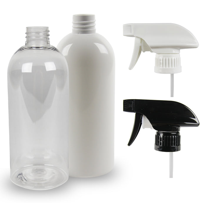 Plastic Bottle PET 'Semi Squat' - 500ml - (Trigger Spray) - 28mm (28/410)