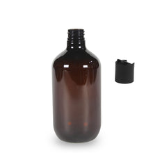 Amber Plastic Bottle PET 'Veral' - 500ml - 28mm (28/410)