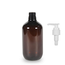 Amber Plastic Bottle PET 'Veral' - 500ml - 28mm (28/410)