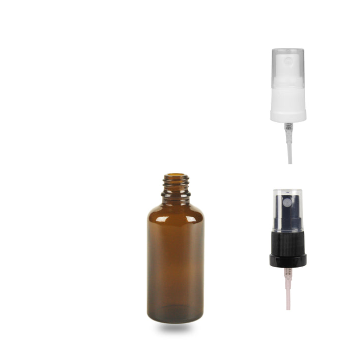Amber Glass Bottle - (Atomiser/Spritzer) - 50ml - 18mm