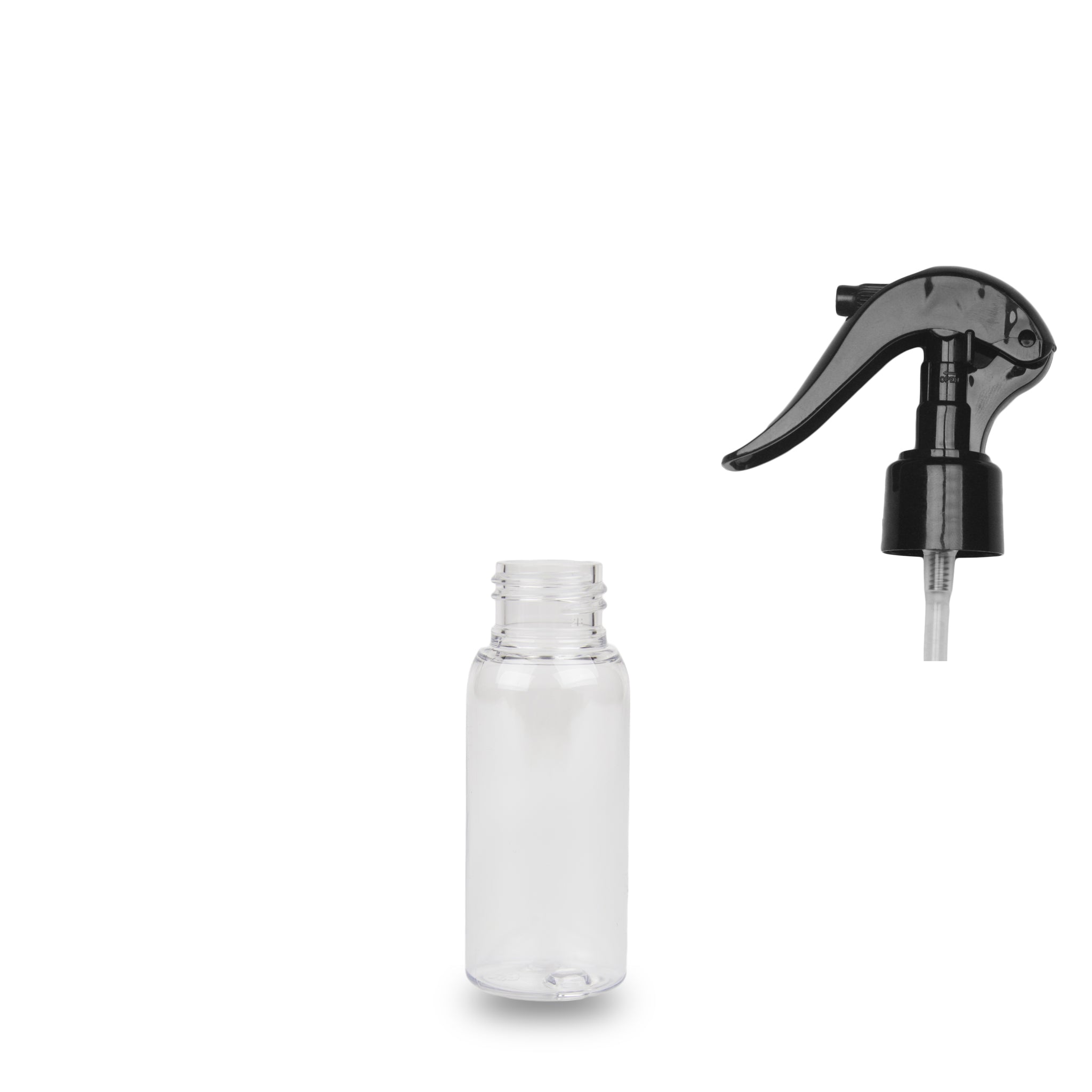 Plastic Bottle PET - 'Tall Boston' - 50ml - (Trigger Spray) - 24mm (24/410)