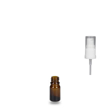Amber Glass Bottle - (Serum / Gel Pump) - 5ml - 18mm