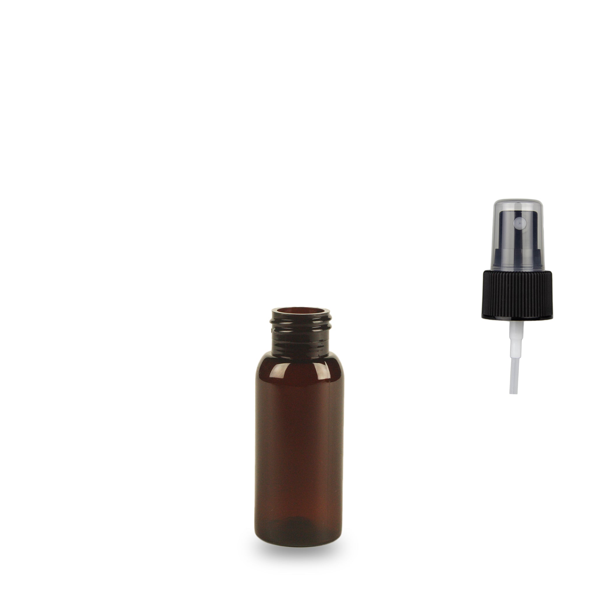 50ml Amber Bottle - Black Atomiser