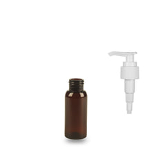 Plastic Bottle PET - 'Tall Boston' - 50ml - (Lotion Pump) - 24mm (24/410)