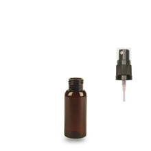Amber Plastic Bottle rPET - 'Tall Boston' - 50ml - 24mm (24/410)