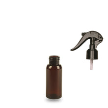 Amber Plastic Bottle rPET - 'Tall Boston' - 50ml - 24mm (24/410)