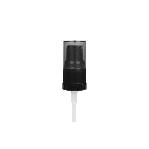 Black Serum/Gel Pump - Ribbed - 18mm - SPR-18B1